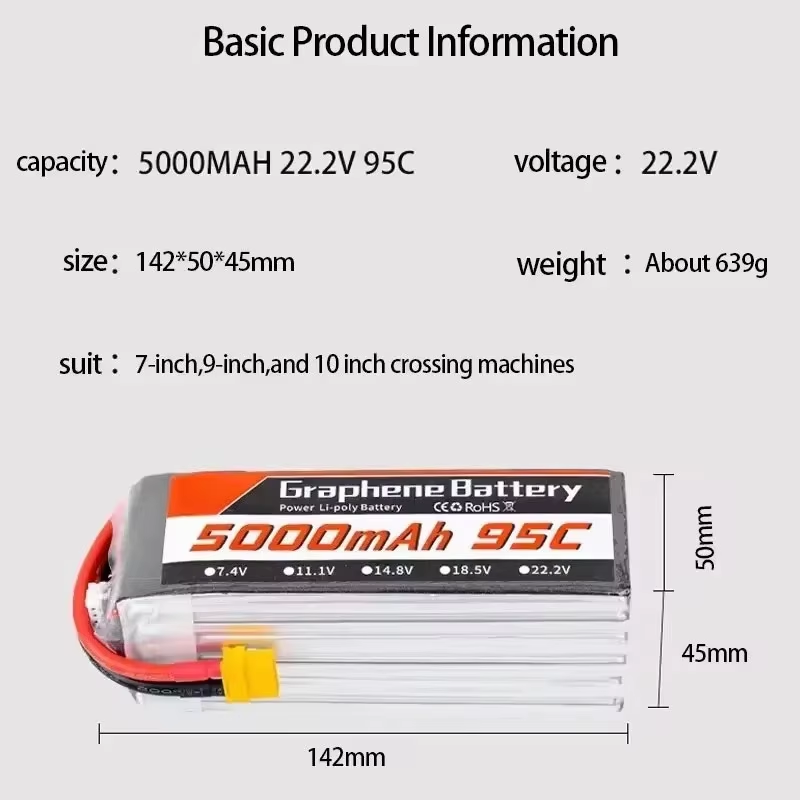 Batteria Lipo 95C 22.2V 6S 500 - 6S Lipo Battery 22.2V 5000Mah recensione e prezzo